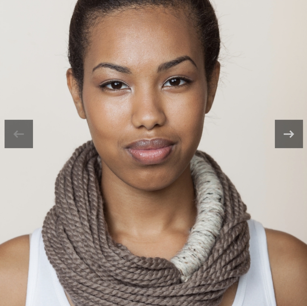 Taupe 'Bora' fashion scarf